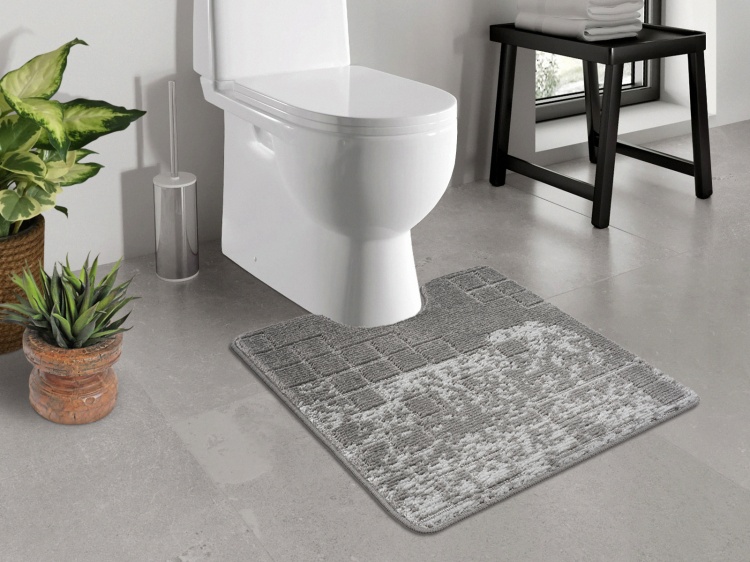 SHAHINTEX VINTAGE SH V001 toilet room mat, 60*80 grey 50